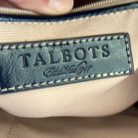 💛NWT💙 TALBOTS Quilted Tartan Plaid Tote Bag Navy Blue Yellow - Picture 5 of 14